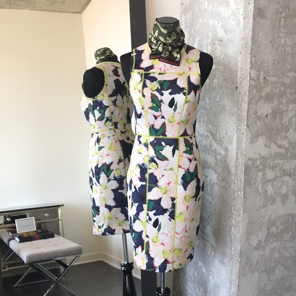 J. Crew Dresses & Skirts - J. Crew Floral Scuba // Neoprene Sleeveless Dress